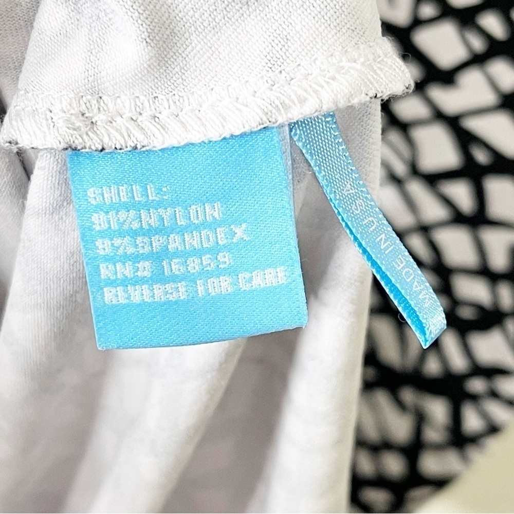 J. McLaughlin Black White Marble Print 3/4 Sleeves Ruched Sage Dress Small - Picture 9 of 9